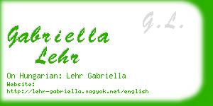 gabriella lehr business card